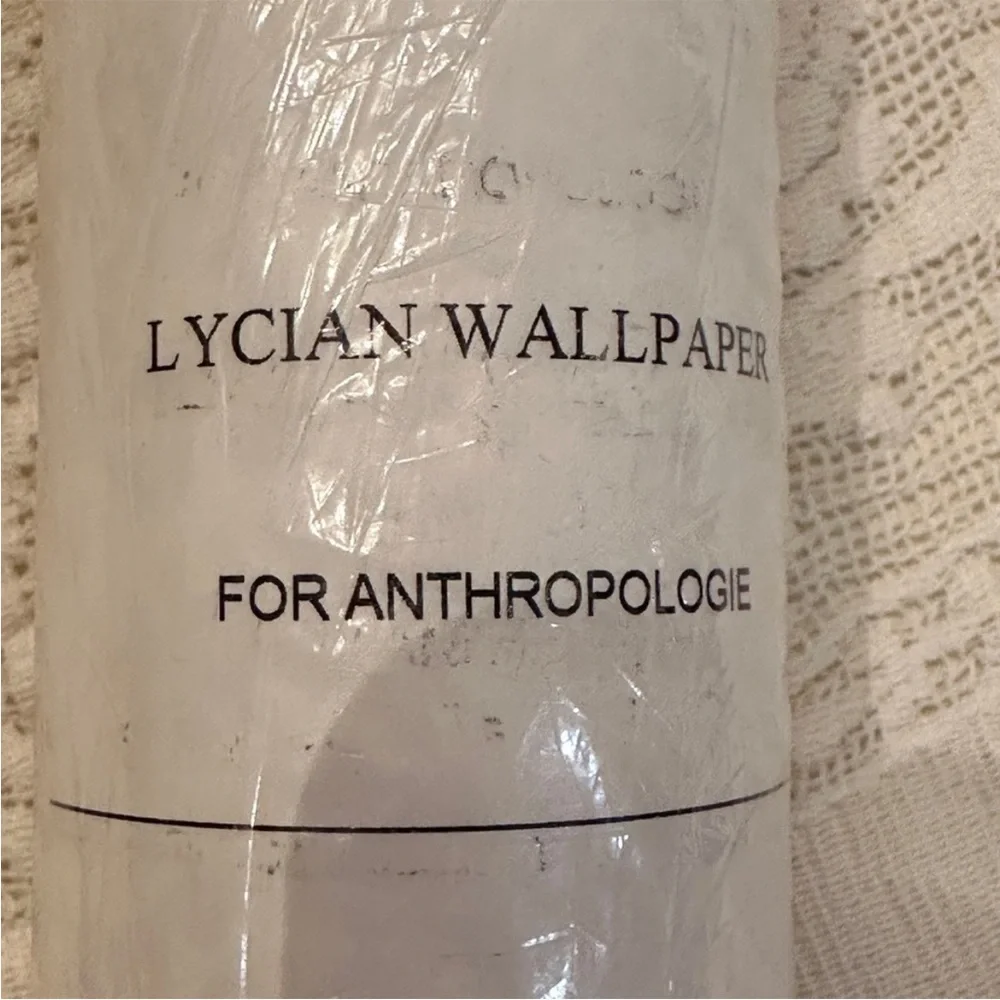 Single roll Anthropologie Lycian Wallpaper Mauve Purple White Boho Print 3 total